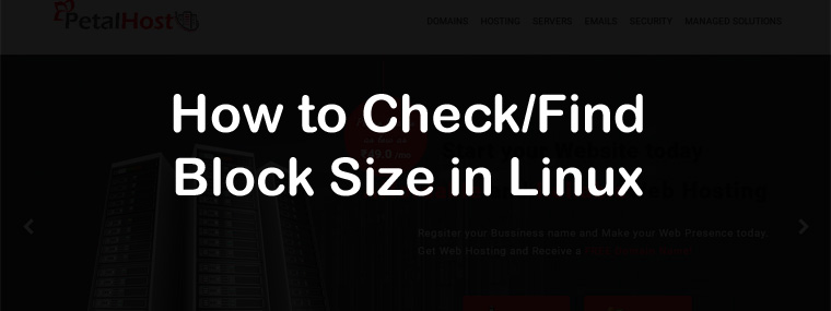 How to check/find the block size in linux