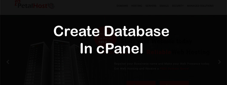 How to create database in cpanel