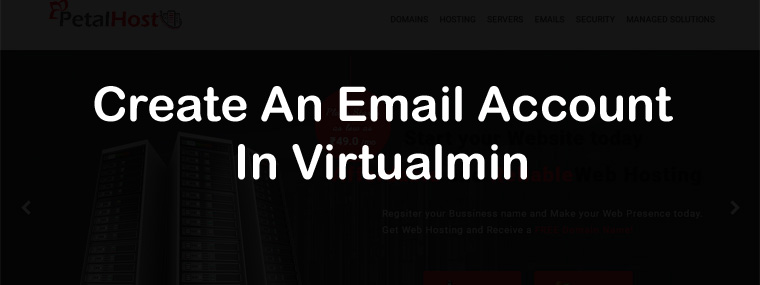 How to create an email account in Virtualmin