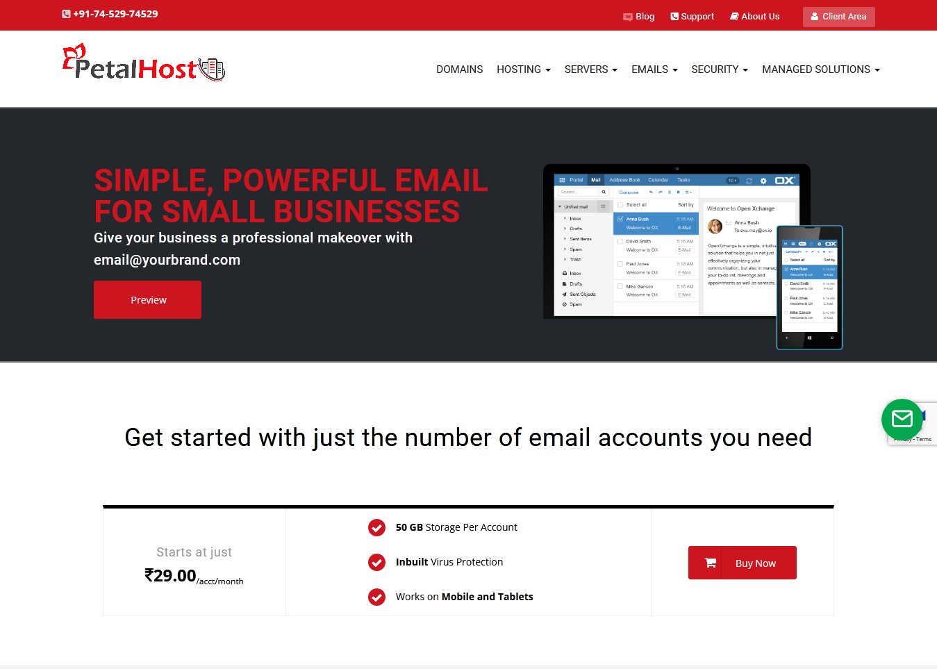 PetalHost - email hosting in india